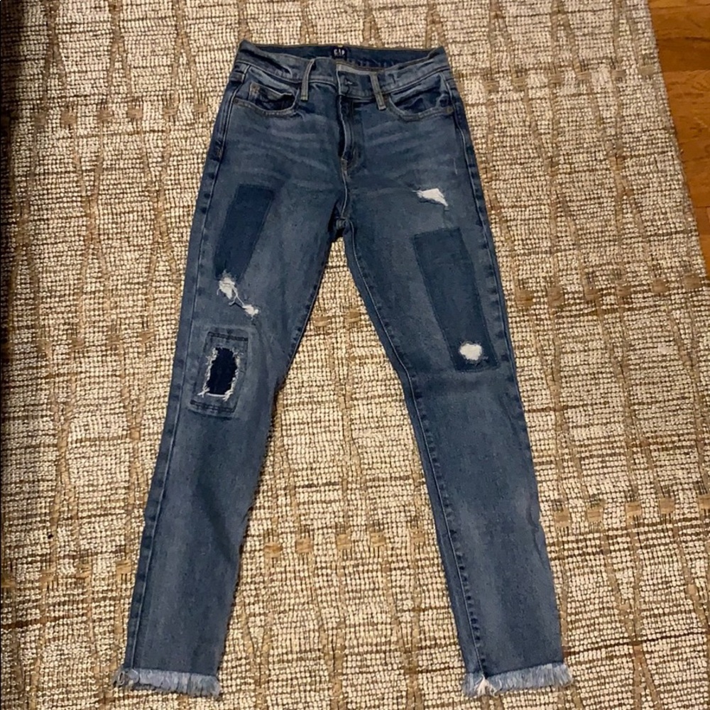GAP Patchwork true regular skinny jean